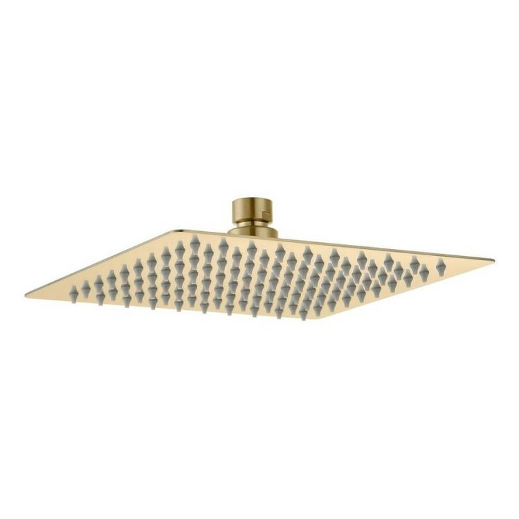 Ajax Brushed Brass 200mm Square Showerhead