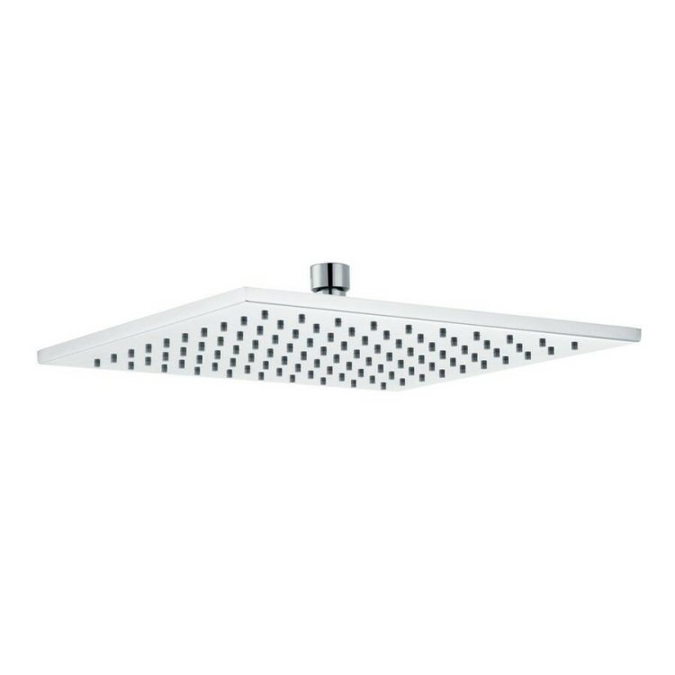 Ajax Chrome 250mm Square Brass Showerhead