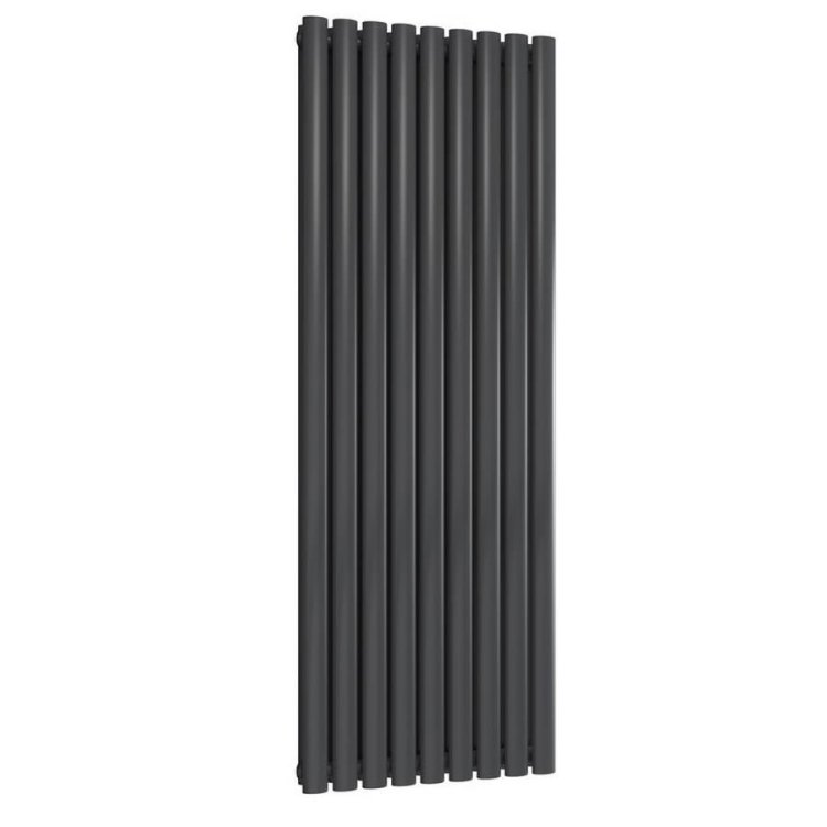 Reina Neva Vertical Anthracite Mild Steel Designer Double Radiator 1500 x 531mm