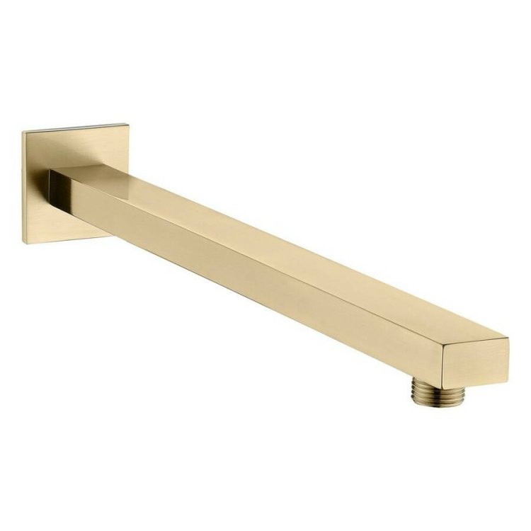 Ajax Brushed Brass 405mm Square Shower Arm