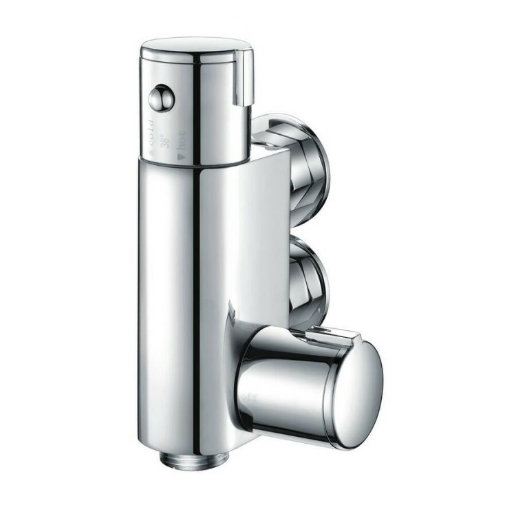 Ajax Chrome Round Douche Valve