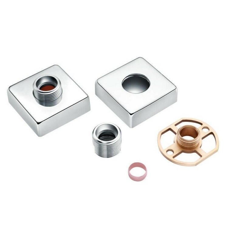 Ajax Chrome Square Exposed Shower Valve Fast Fitting Kit