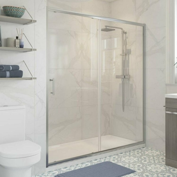 Ajax Keah 6mm Chrome 1200mm Sliding Shower Door