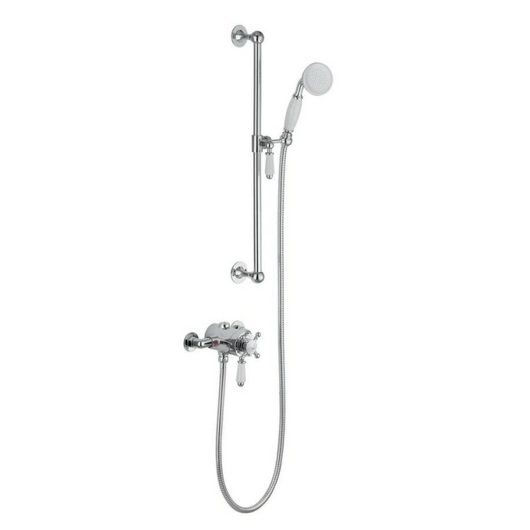 Ajax Beelsby Concentric Single Outlet Shower Valve and Riser Kit in Chrome