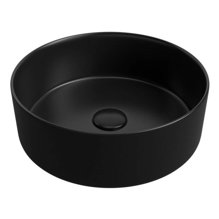 Ajax Hainton 355mm Black Round Ceramic Countertop Basin