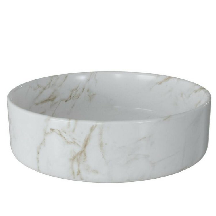 Ajax Hainton 355mm Matt Marble Round Ceramic Countertop Basin