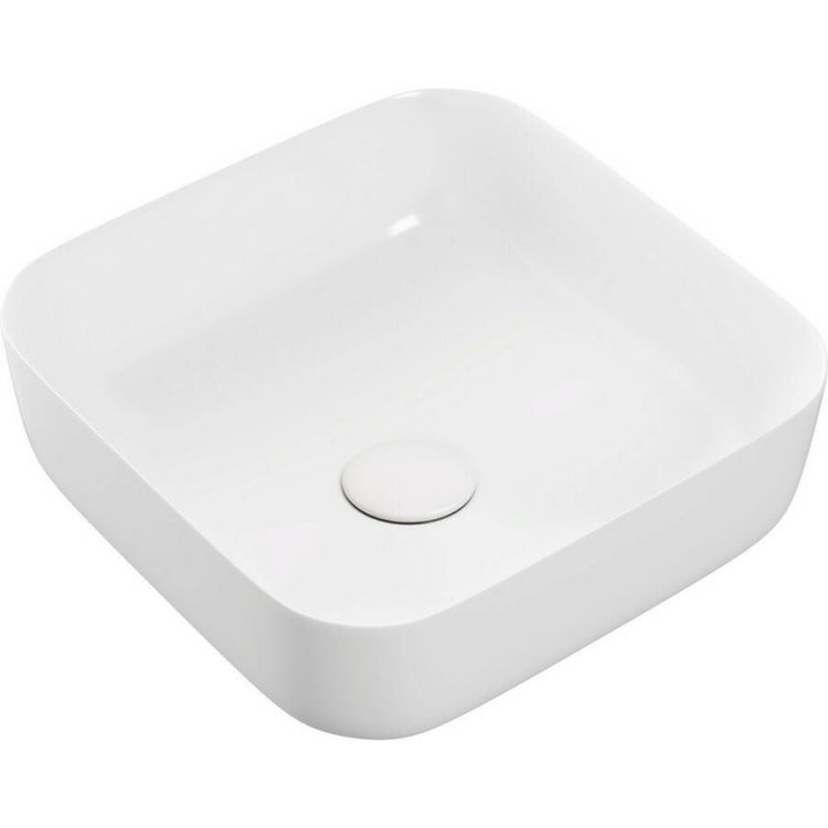 Ajax Hainton 400mm White Square Ceramic Countertop Basin