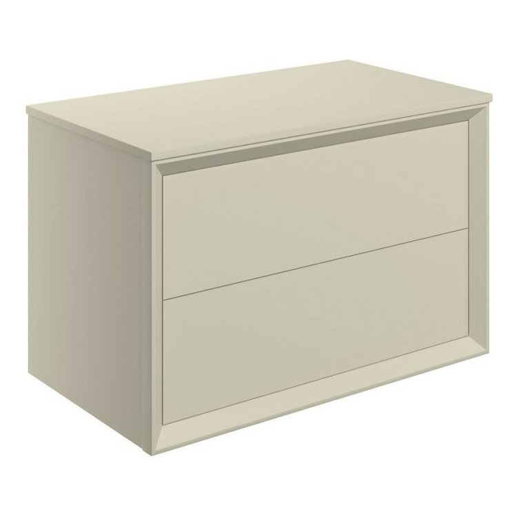 Ajax Yarborough 800mm Matt Cotton Wall Hung Vanity Unit and Worktop