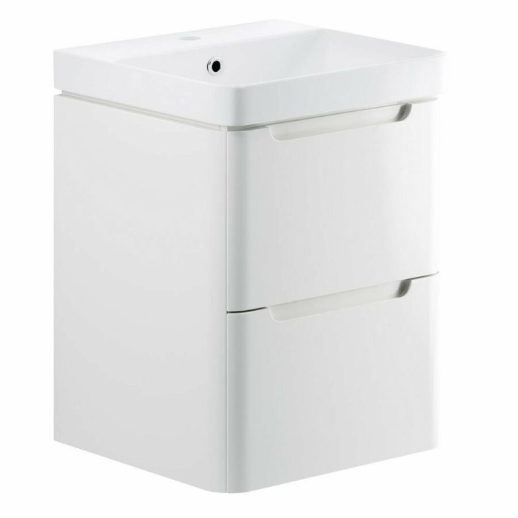 Ajax Ferriby 500mm White Gloss Wall Hung Vanity Unit