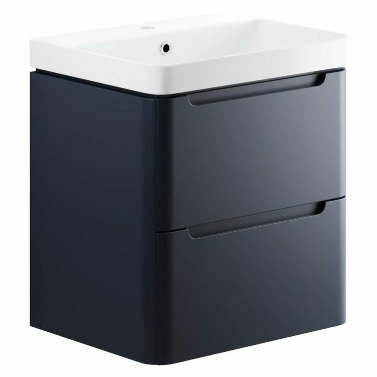 Ajax Ferriby 605mm Matt Indigo Wall Hung Vanity Unit