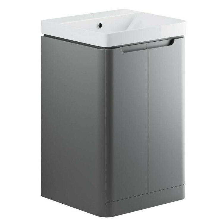 Ajax Ferriby 500mm Matt Grey Floor Standing Vanity Unit