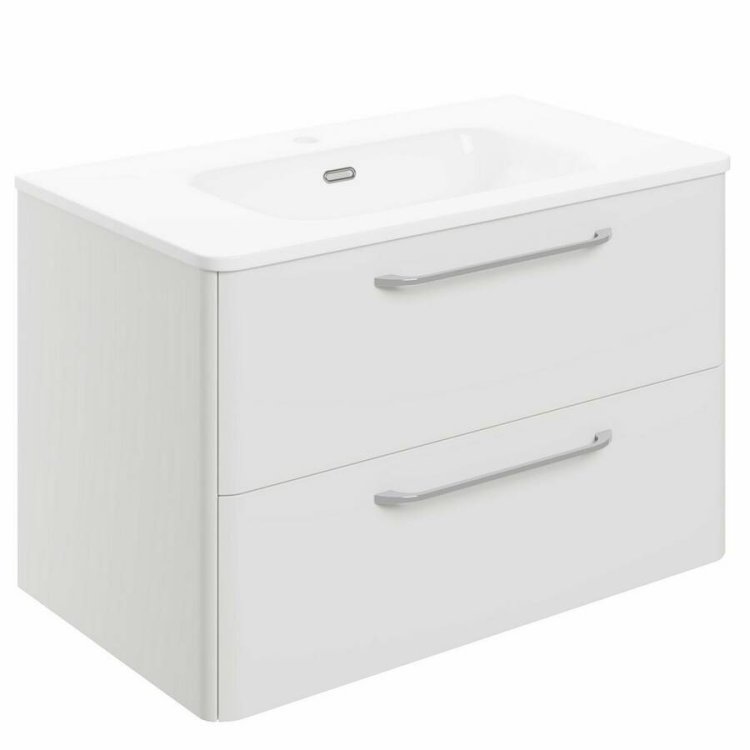 Ajax Humberston 810mm White Gloss Wall Hung Vanity Unit