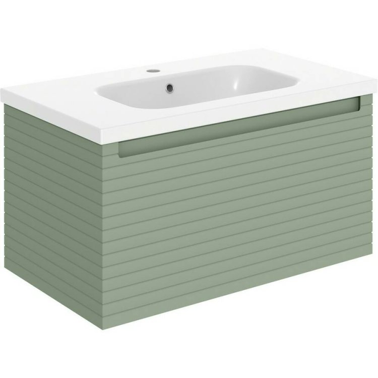 Ajax Barnoldby 815mm Matt Willow Green Wall Hung Vanity Unit