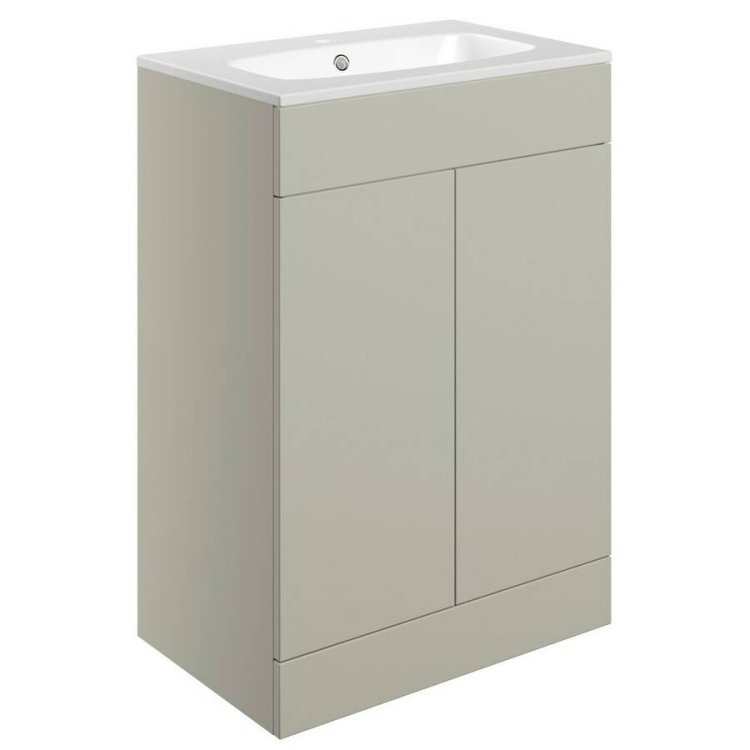 Ajax Somercotes 610mm Matt Latte Floor Standing Vanity Unit