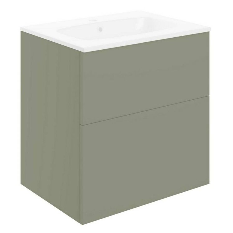 Ajax Somercotes 610mm Matt Olive Green Wall Hung Vanity Unit