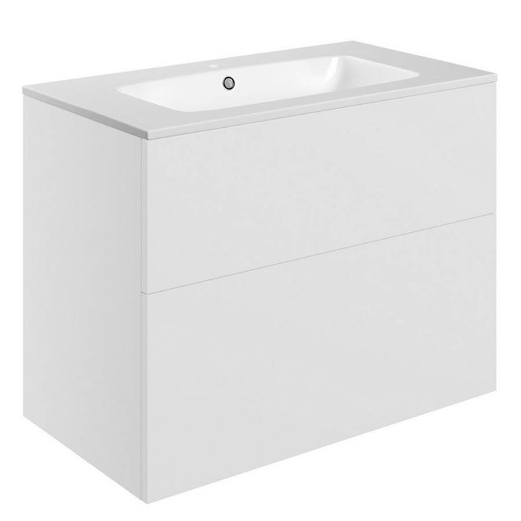 Ajax Somercotes 815mm Matt White Wall Hung Vanity Unit