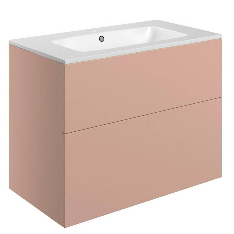 Ajax Somercotes 815mm Matt Antique Rose Wall Hung Vanity Unit