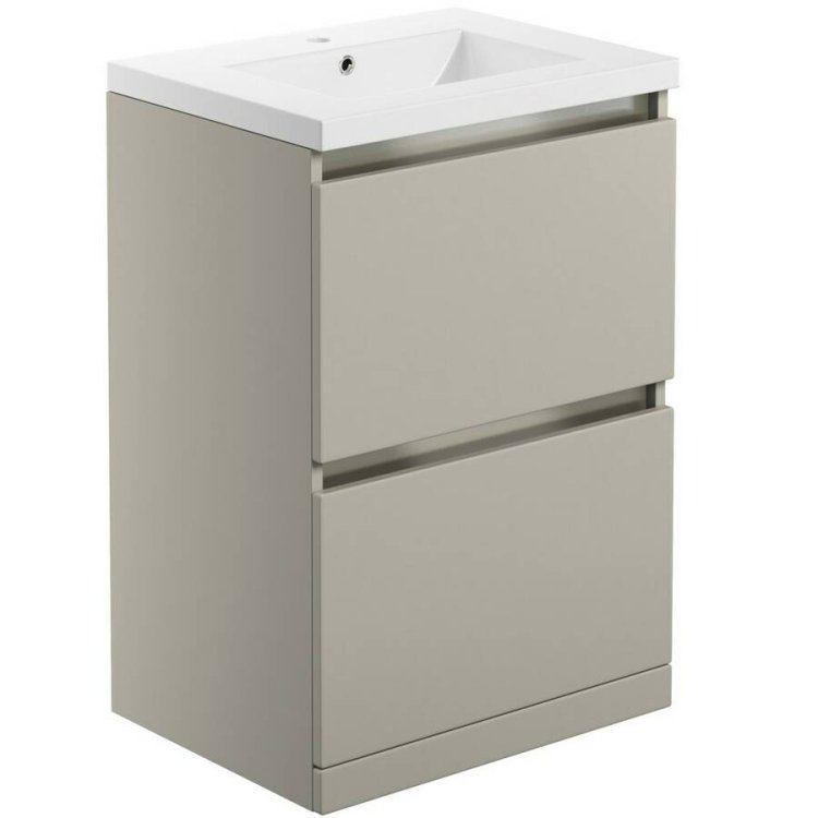 Ajax Brookenby 615mm Matt Latte Floor Standing Vanity Unit