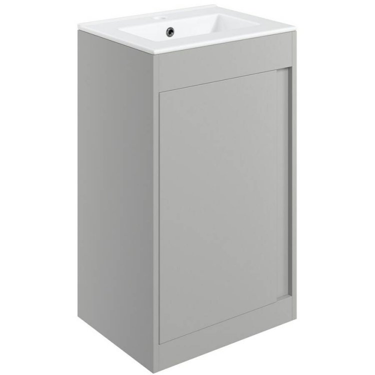 Ajax Elsham 510mm Matt Light Grey Floor Standing Vanity Unit