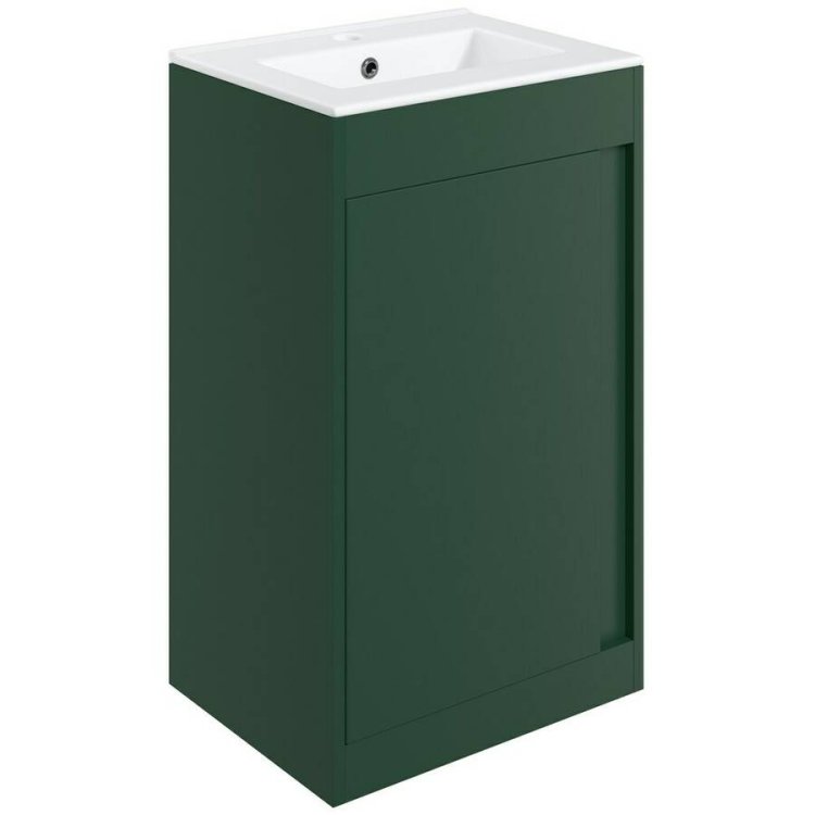 Ajax Elsham 510mm Matt Conifer Green Floor Standing Vanity Unit