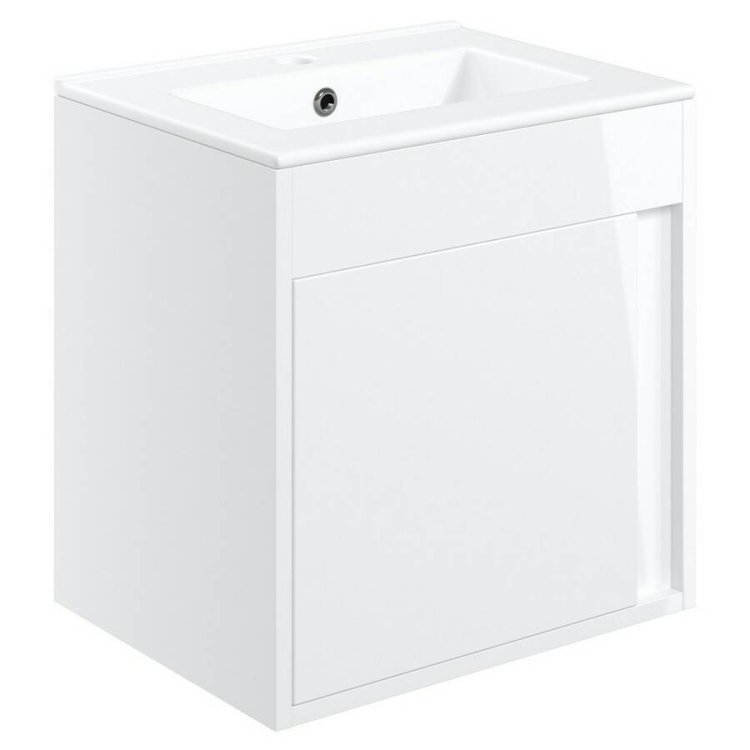 Ajax Elsham 510mm White Gloss Wall Hung Vanity Unit