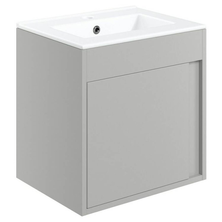 Ajax Elsham 510mm Matt Light Grey Wall Hung Vanity Unit