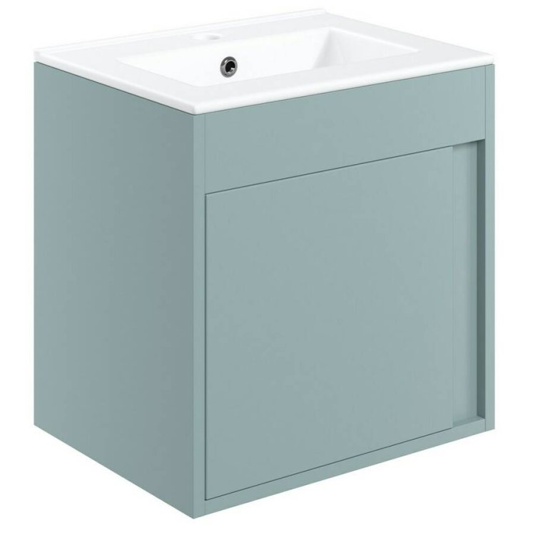 Ajax Elsham 510mm Matt Sea Green Wall Hung Vanity Unit