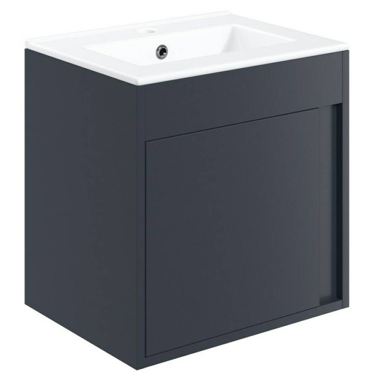 Ajax Elsham 510mm Matt Indigo Blue Wall Hung Vanity Unit