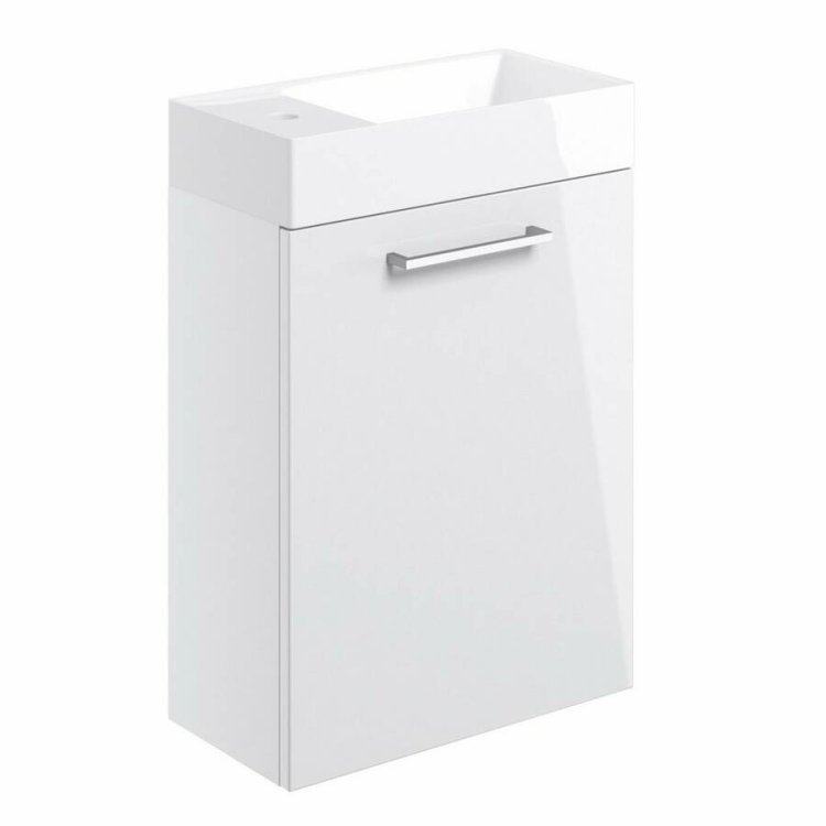 Ajax Walesby 410mm White Gloss Wall Hung Vanity Unit