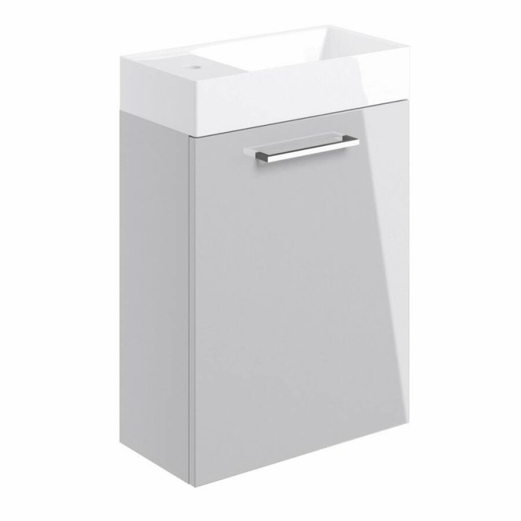 Ajax Walesby 410mm Grey Gloss Wall Hung Vanity Unit