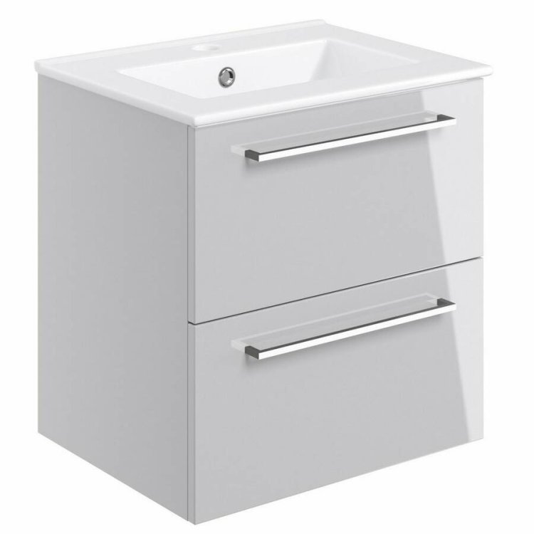 Ajax Walesby 510mm Grey Gloss Wall Hung Vanity Unit