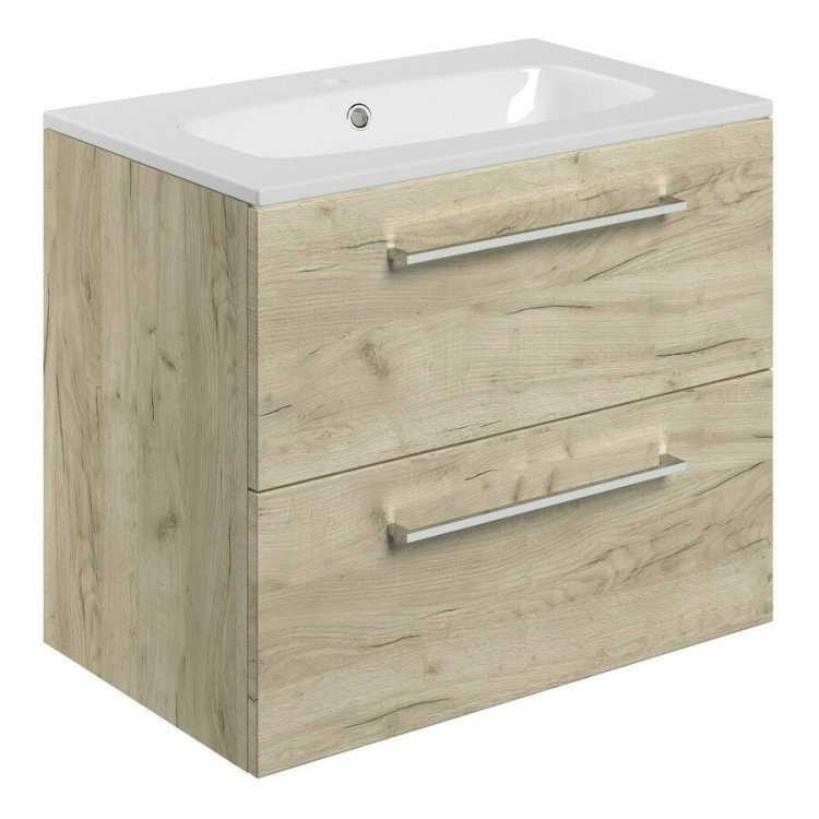 Ajax Walesby 610mm Oak Wall Hung Vanity Unit