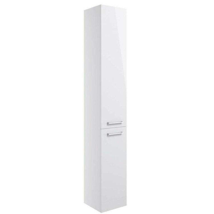 Ajax Manby 350mm White Gloss Floor Standing Tall Storage Unit