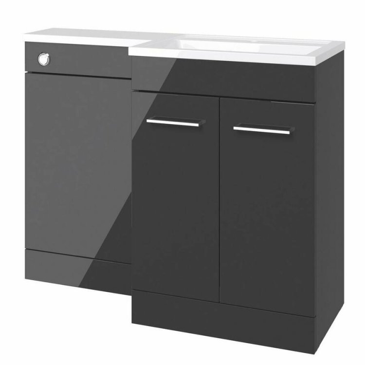 Ajax Manby 1100mm Anthracite Gloss Right Handed Furniture Pack