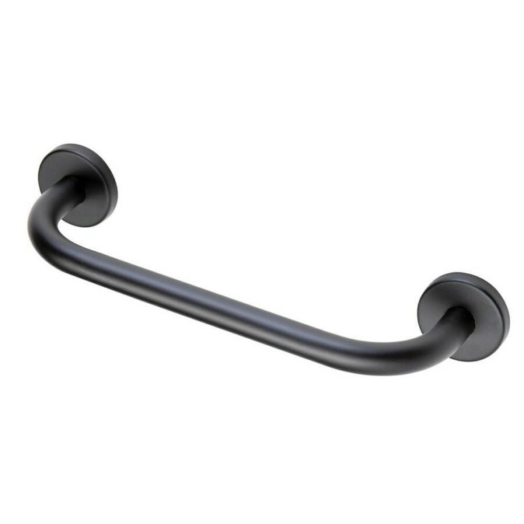 Ajax 640mm Matt Black Straight Bathroom Grab Rail