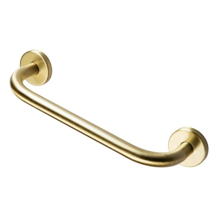 Ajax 640mm Brushed Brass Straight Bathroom Grab Rail