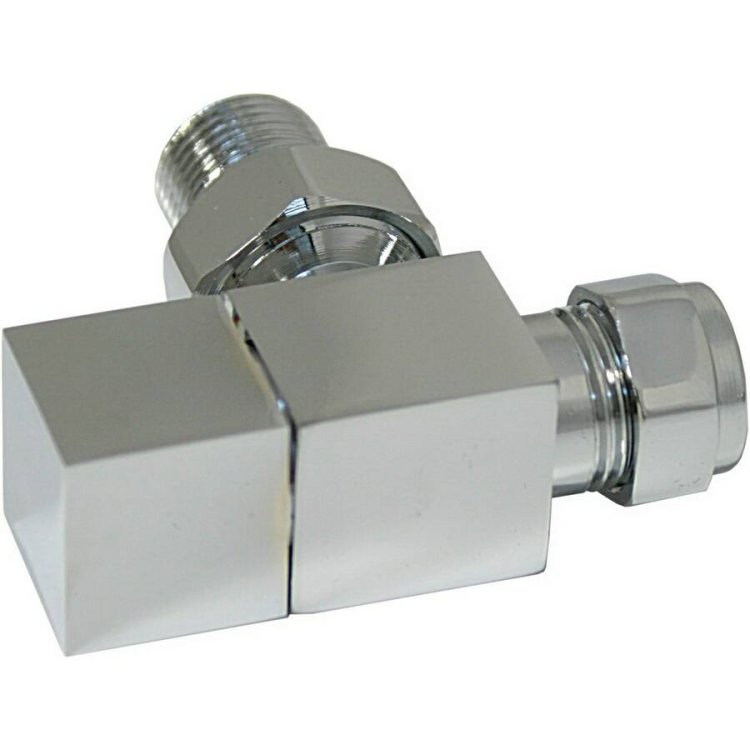 Ajax Square Chrome Angled Radiator Valves