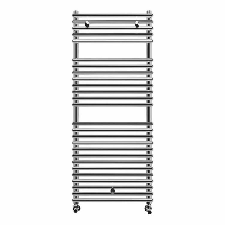 Ajax Oaklands 1190 x 500mm Chrome Round Ladder Towel Warmer