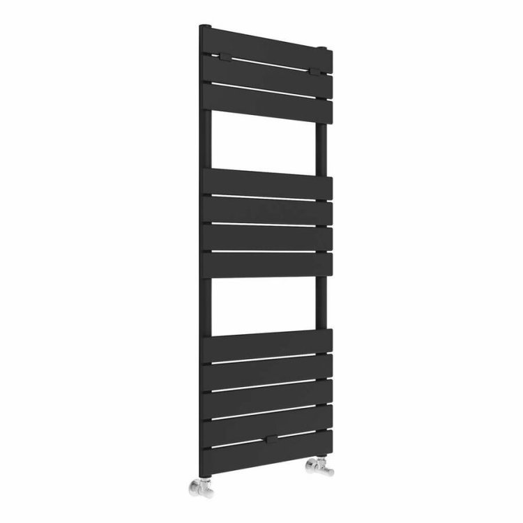 Ajax Dovedale 1200 x 500mm Black Square Ladder Towel Warmer