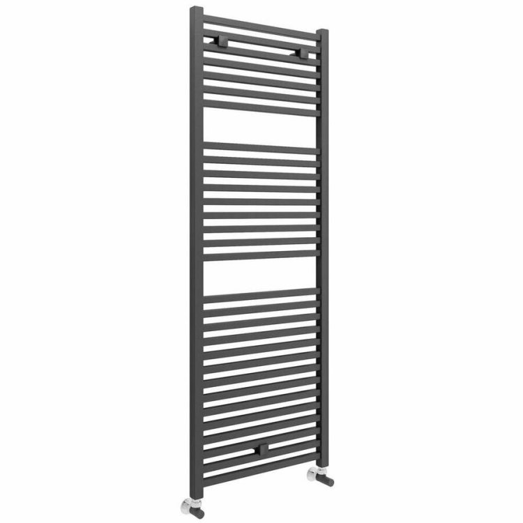 Ajax Willows 1420 x 500mm Anthracite Square Ladder Towel Warmer