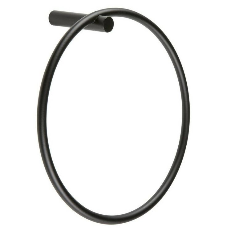 Ajax Bradley Matt Black Towel Ring