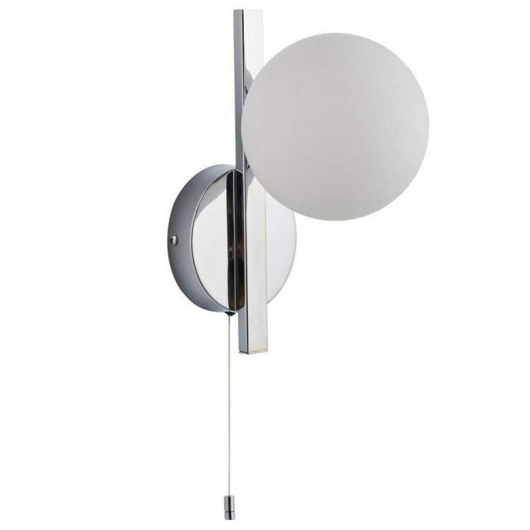 Ajax Hibaldstow Chrome Wall Bathroom Light