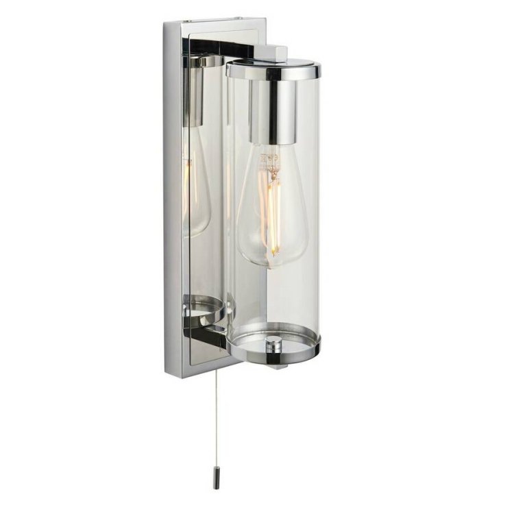 Ajax Hallington Chrome Wall Bathroom Light