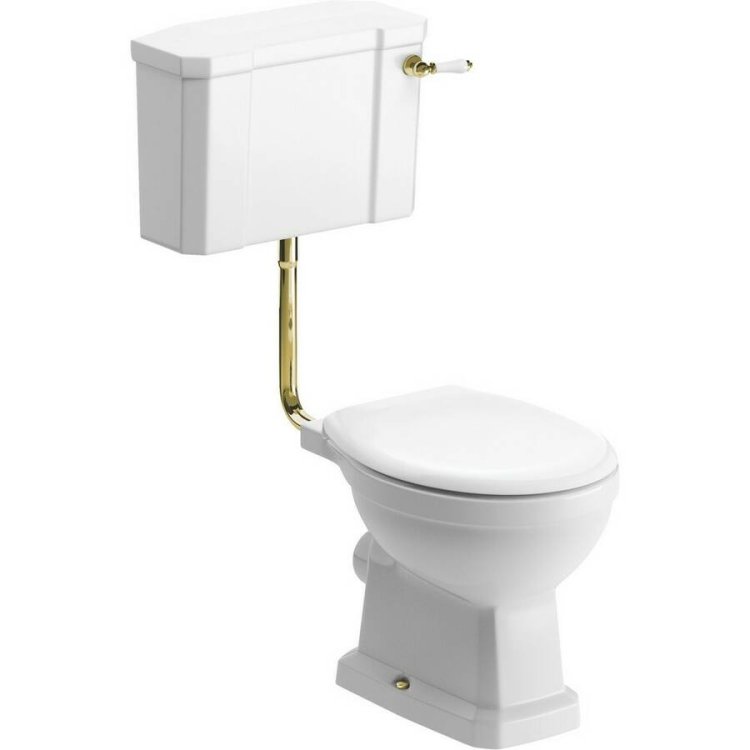 Ajax Somerby Brass Low Level Pan and Cistern with Acrylic Seat