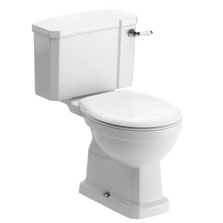 Ajax Somerby Chrome Close Coupled WC with Acrylic Seat