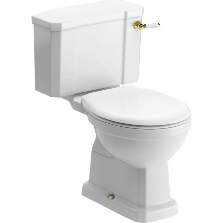 Ajax Somerby Brass Close Coupled WC with Acrylic Seat