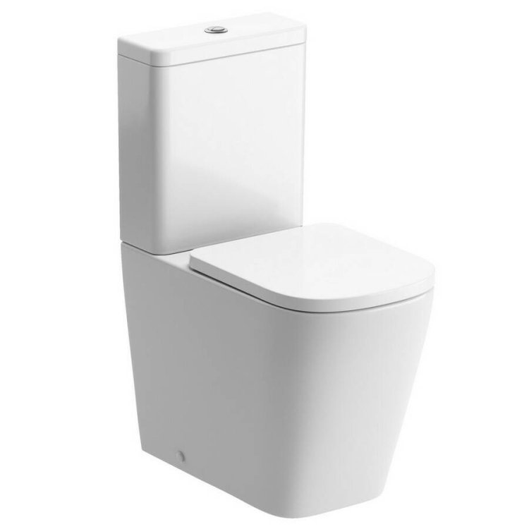 Ajax Weelsby Rimless Close Coupled Closed Back Comfort Height WC and Seat