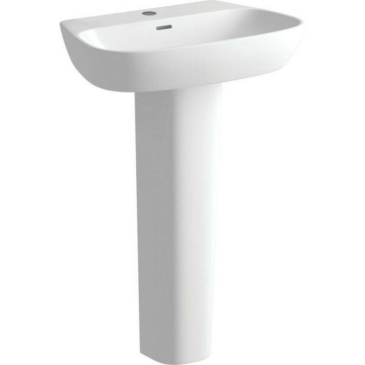 Ajax Weelsby 600mm 1TH Basin and Full Pedestal