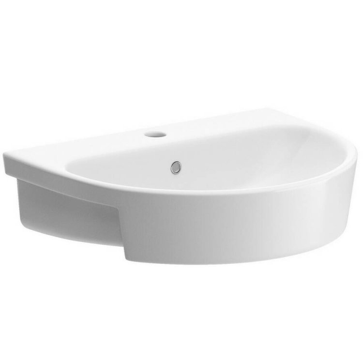 Ajax Caistor 555mm 1TH Semi Recessed Basin