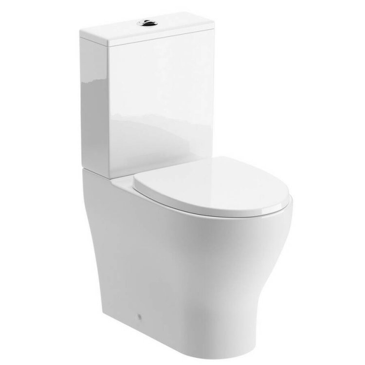 Ajax Maltby Rimless Close Coupled Closed Back Short Projection WC and Seat